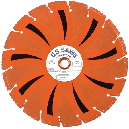 U.S.Saws 14" Tiger Tooth Diamond Blade APB14125